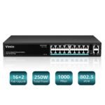 Switch 16-port, 2 Uplink port PoE
