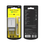 TETE DE CHARGEUR BOROFONE BA21A rapide USB QC3.0 type C / 3A / 18W / Blanc