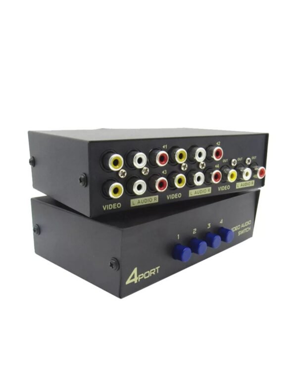 4 PORT AV SWITCH VIDEO AUDIO RCA FJGEAR