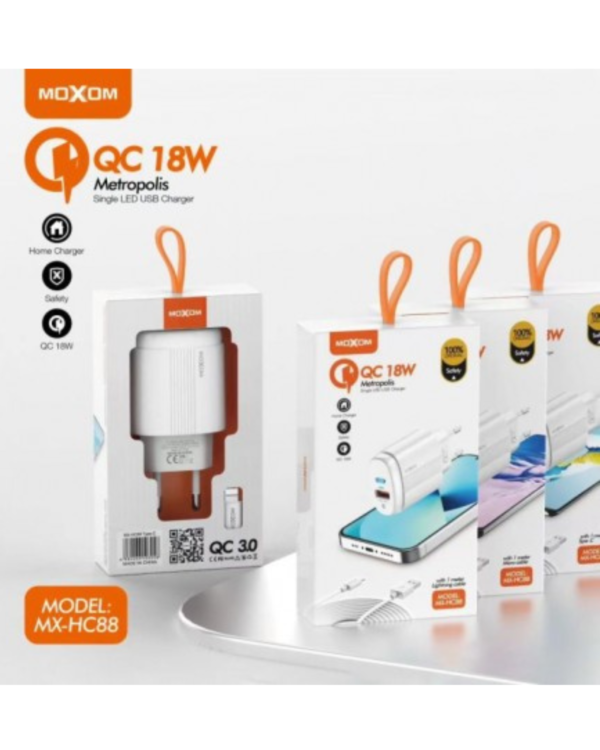 CHARGEUR MOXOM QC 18W MX-HC20/HC88 TYPE MICRO