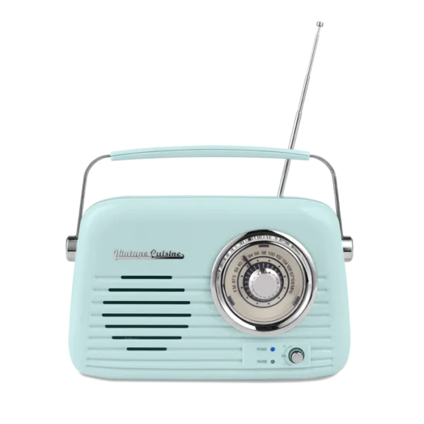 RADIO RETRO CHROME AVEC HAUT PARLEUR ET BLUETOOTH CUISINE VINTAGE