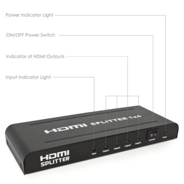 SPLITTER HDMI 1 X 8 - 3D, 4K ULTRA HD - NOIR - Image 2