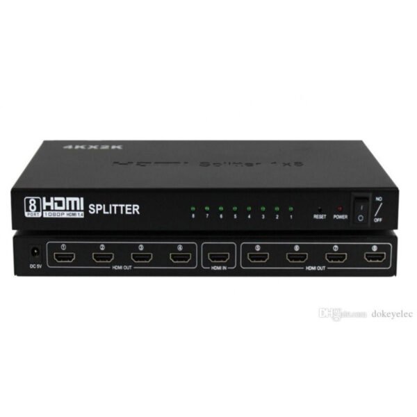 SPLITTER HDMI 1 X 8 - 3D, 4K ULTRA HD - NOIR