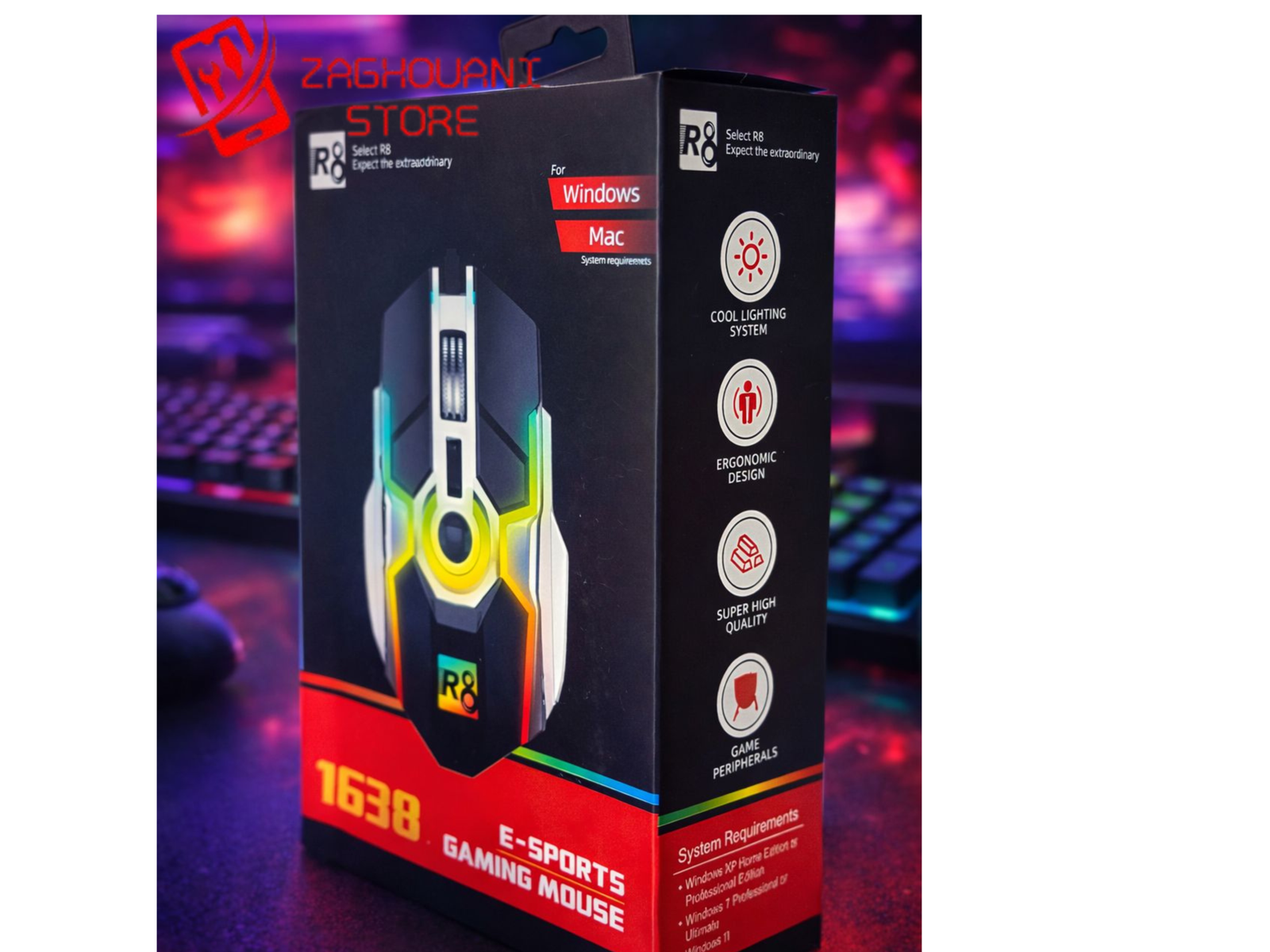 Souris gamer R8 1638
